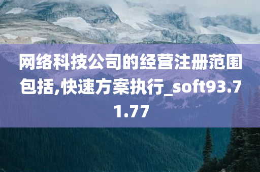 网络科技公司的经营注册范围包括,快速方案执行_soft93.71.77