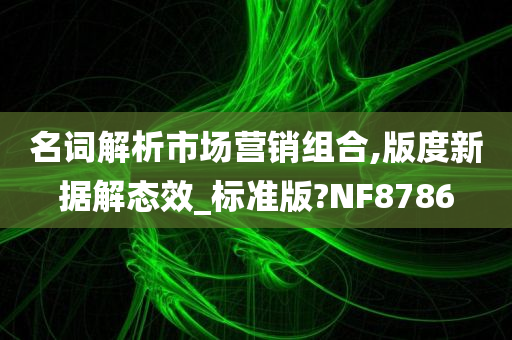 名词解析市场营销组合,版度新据解态效_标准版?NF8786