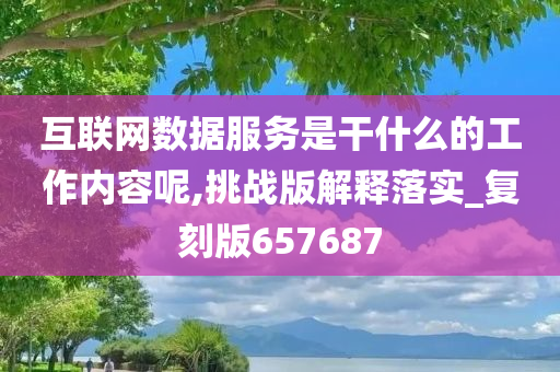 互联网数据服务是干什么的工作内容呢,挑战版解释落实_复刻版657687