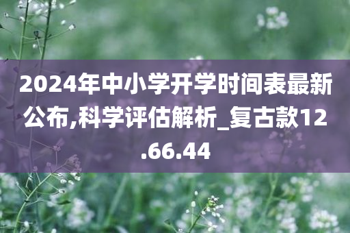 2024年中小学开学时间表最新公布,科学评估解析_复古款12.66.44