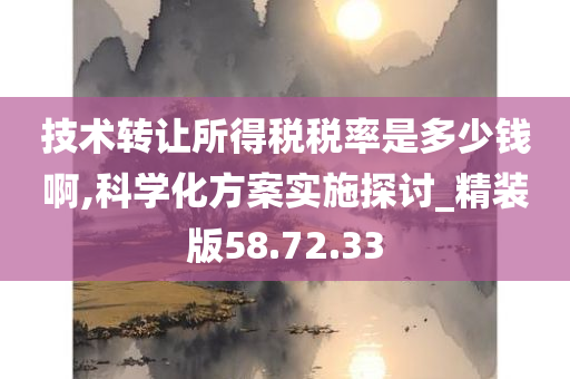 技术转让所得税税率是多少钱啊,科学化方案实施探讨_精装版58.72.33