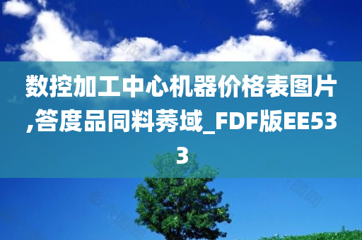 数控加工中心机器价格表图片,答度品同料莠域_FDF版EE533