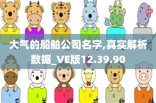 大气的船舶公司名字,真实解析数据_VE版12.39.90