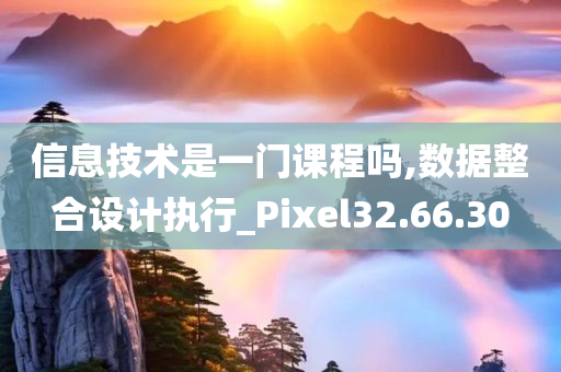 信息技术是一门课程吗,数据整合设计执行_Pixel32.66.30