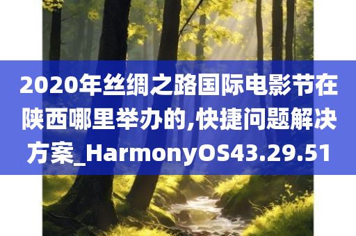 2020年丝绸之路国际电影节在陕西哪里举办的,快捷问题解决方案_HarmonyOS43.29.51