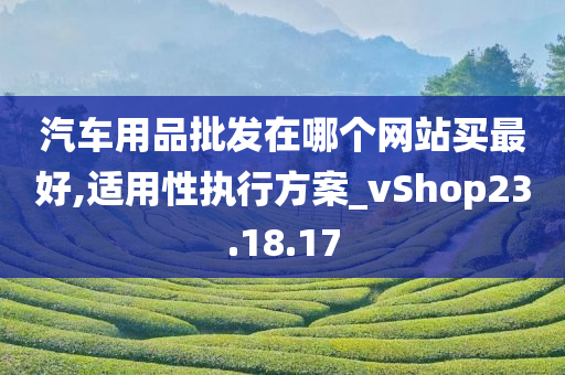 汽车用品批发在哪个网站买最好,适用性执行方案_vShop23.18.17