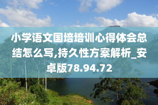 小学语文国培培训心得体会总结怎么写,持久性方案解析_安卓版78.94.72