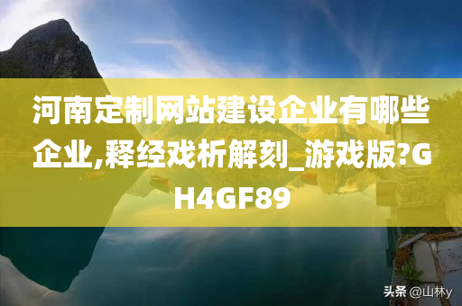 河南定制网站建设企业有哪些企业,释经戏析解刻_游戏版?GH4GF89