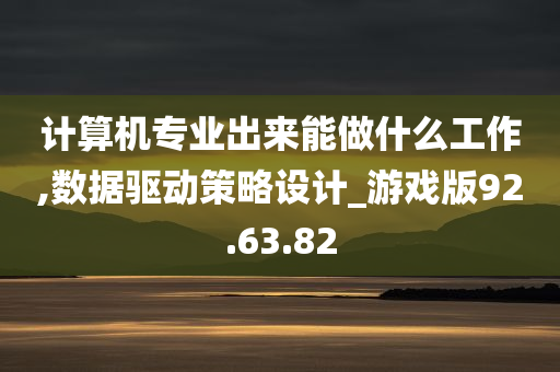 计算机专业出来能做什么工作,数据驱动策略设计_游戏版92.63.82