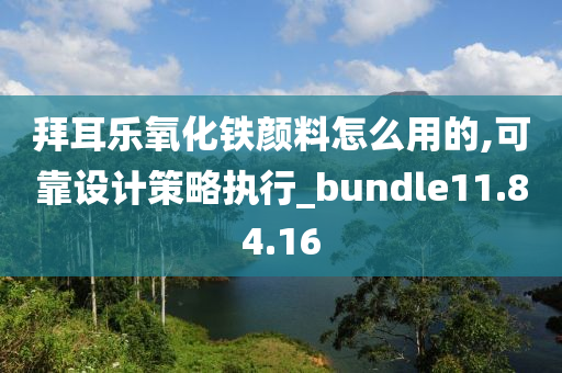 拜耳乐氧化铁颜料怎么用的,可靠设计策略执行_bundle11.84.16