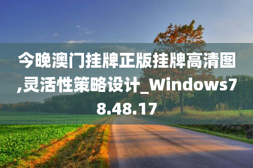 今晚澳门挂牌正版挂牌高清图,灵活性策略设计_Windows78.48.17