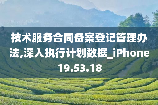 技术服务合同备案登记管理办法,深入执行计划数据_iPhone19.53.18