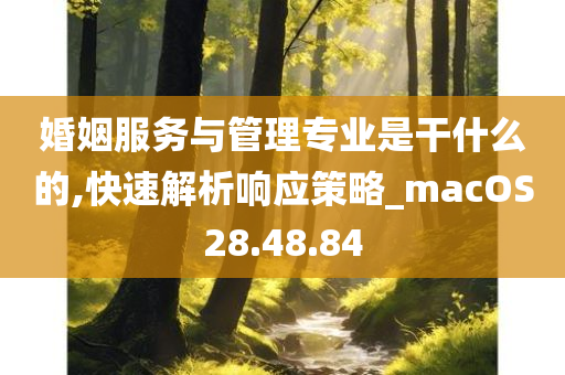 婚姻服务与管理专业是干什么的,快速解析响应策略_macOS28.48.84