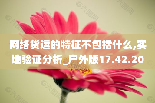 网络货运的特征不包括什么,实地验证分析_户外版17.42.20