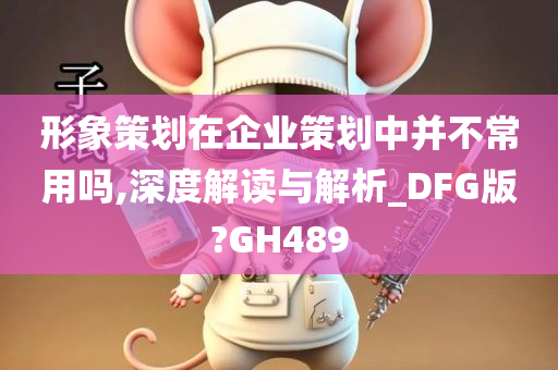 形象策划在企业策划中并不常用吗,深度解读与解析_DFG版?GH489