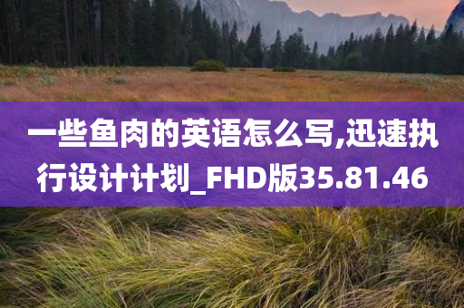 一些鱼肉的英语怎么写,迅速执行设计计划_FHD版35.81.46