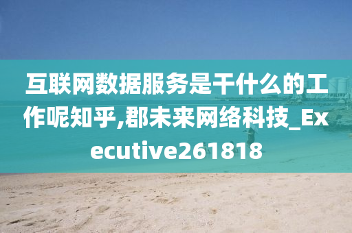 互联网数据服务是干什么的工作呢知乎,郡未来网络科技_Executive261818