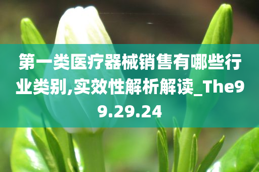 第一类医疗器械销售有哪些行业类别,实效性解析解读_The99.29.24