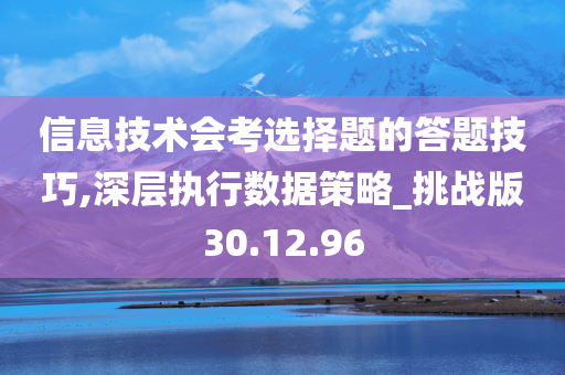 信息技术会考选择题的答题技巧,深层执行数据策略_挑战版30.12.96