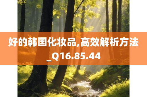 好的韩国化妆品,高效解析方法_Q16.85.44