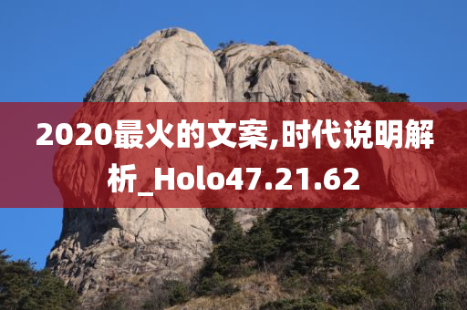 2020最火的文案,时代说明解析_Holo47.21.62