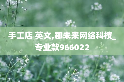 手工店 英文,郡未来网络科技_专业款966022