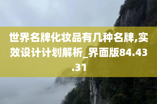 世界名牌化妆品有几种名牌,实效设计计划解析_界面版84.43.31