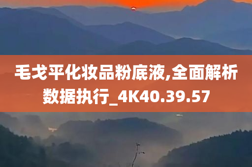 毛戈平化妆品粉底液,全面解析数据执行_4K40.39.57