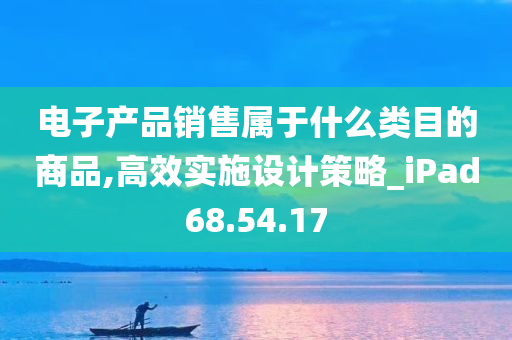 电子产品销售属于什么类目的商品,高效实施设计策略_iPad68.54.17