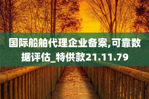 国际船舶代理企业备案,可靠数据评估_特供款21.11.79