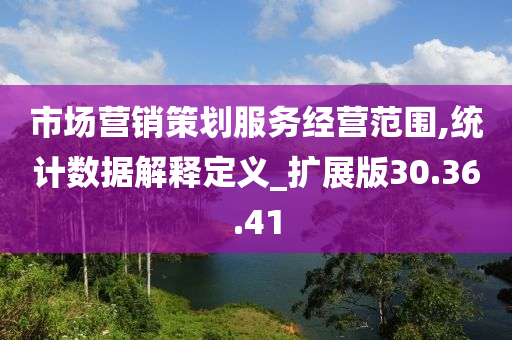 市场营销策划服务经营范围,统计数据解释定义_扩展版30.36.41