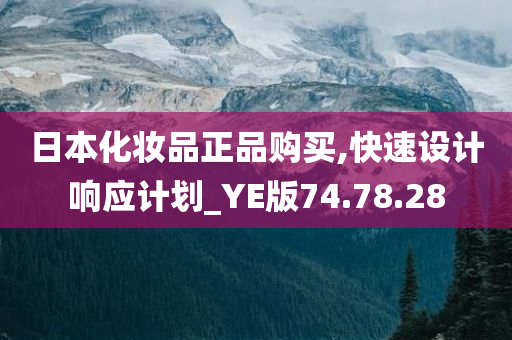 日本化妆品正品购买,快速设计响应计划_YE版74.78.28