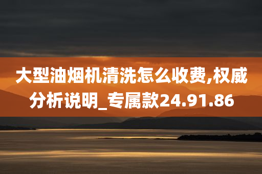 大型油烟机清洗怎么收费,权威分析说明_专属款24.91.86