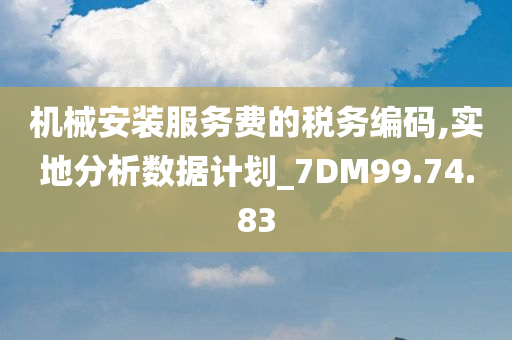 机械安装服务费的税务编码,实地分析数据计划_7DM99.74.83