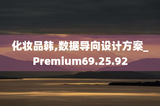 化妆品韩,数据导向设计方案_Premium69.25.92