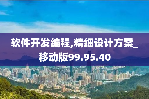 软件开发编程,精细设计方案_移动版99.95.40