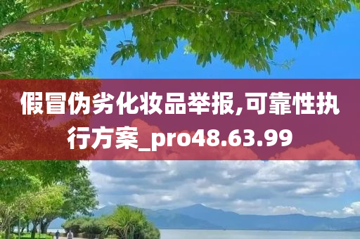 假冒伪劣化妆品举报,可靠性执行方案_pro48.63.99