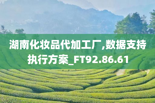 湖南化妆品代加工厂,数据支持执行方案_FT92.86.61