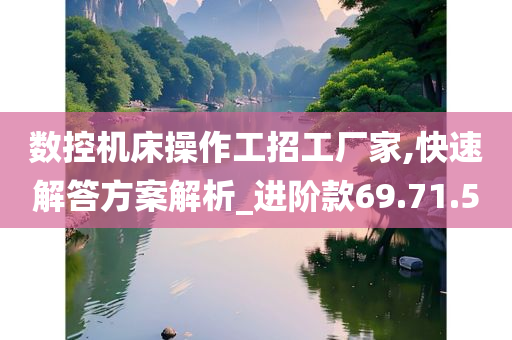 数控机床操作工招工厂家,快速解答方案解析_进阶款69.71.50