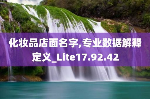 化妆品店面名字,专业数据解释定义_Lite17.92.42