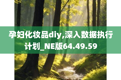 孕妇化妆品diy,深入数据执行计划_NE版64.49.59