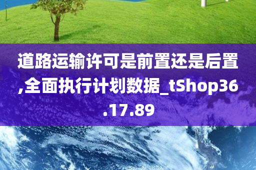 道路运输许可是前置还是后置,全面执行计划数据_tShop36.17.89