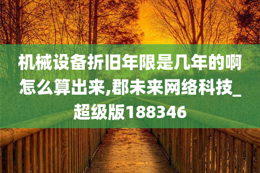 机械设备折旧年限是几年的啊怎么算出来,郡未来网络科技_超级版188346