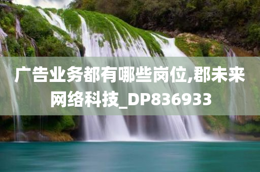 广告业务都有哪些岗位,郡未来网络科技_DP836933