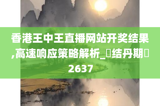 香港王中王直播网站开奖结果,高速响应策略解析_‌结丹期‌2637