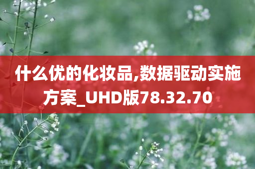 什么优的化妆品,数据驱动实施方案_UHD版78.32.70