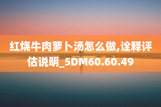 红烧牛肉萝卜汤怎么做,诠释评估说明_5DM60.60.49