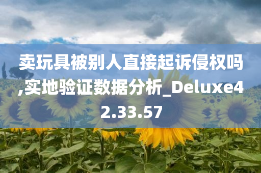 卖玩具被别人直接起诉侵权吗,实地验证数据分析_Deluxe42.33.57