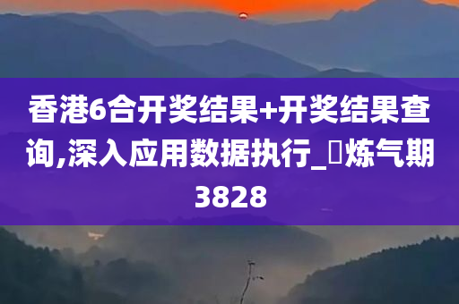 香港6合开奖结果+开奖结果查询,深入应用数据执行_‌炼气期3828