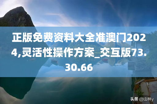 正版免费资料大全准澳门2024,灵活性操作方案_交互版73.30.66